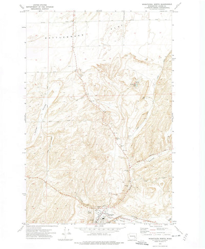 United States Geological Survey Washtucna North, WA (1972, 24000-Scale) digital map