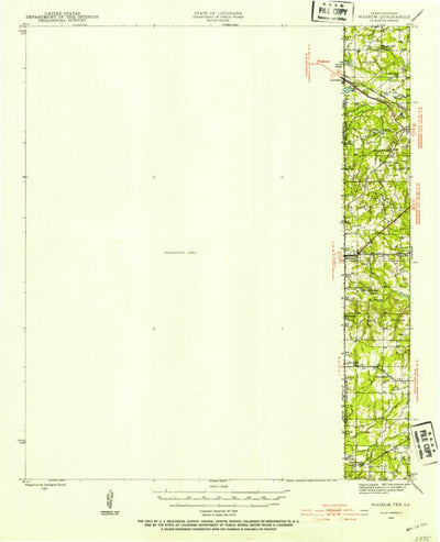 United States Geological Survey Waskom, TX-LA (1943, 62500-Scale) digital map