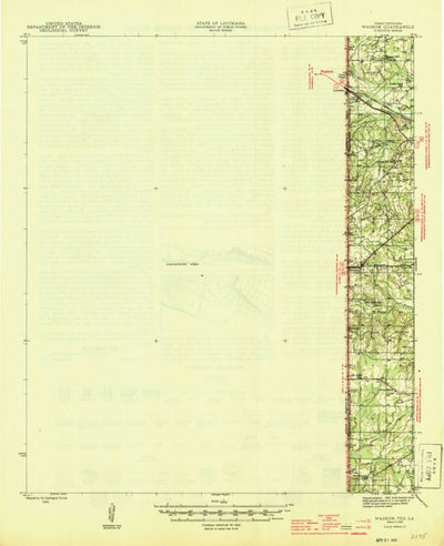 United States Geological Survey Waskom, TX-LA (1945, 62500-Scale) digital map