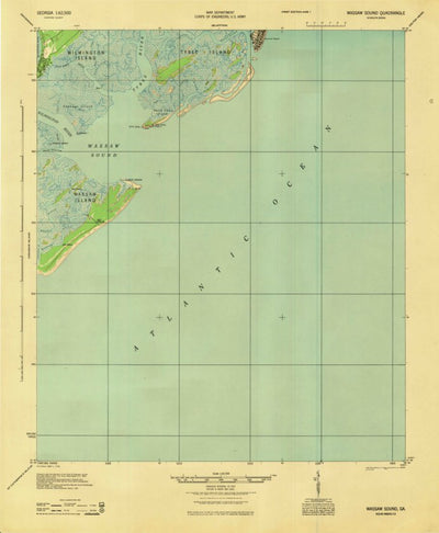 United States Geological Survey Wassaw Sound, GA (1945, 62500-Scale) digital map