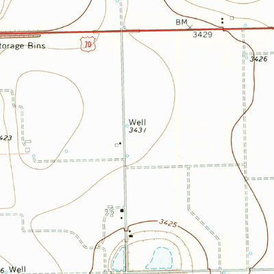 United States Geological Survey Wasson, TX (1965, 24000-Scale) digital map