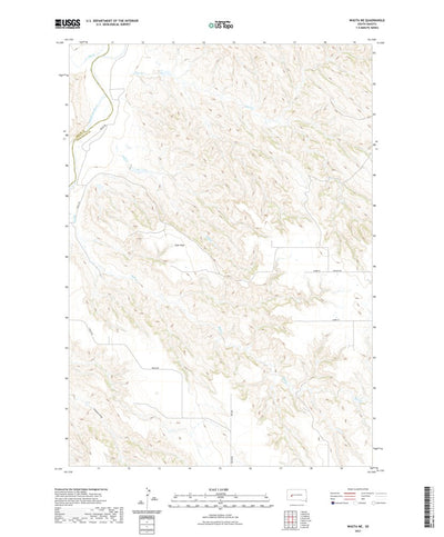 United States Geological Survey Wasta NE, SD (2021, 24000-Scale) digital map