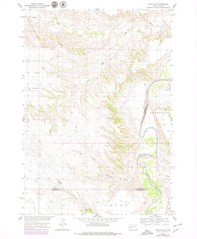 United States Geological Survey Wasta NW, SD (1954, 24000-Scale) digital map