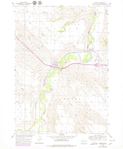 United States Geological Survey Wasta, SD (1954, 24000-Scale) digital map