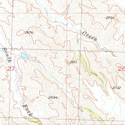 United States Geological Survey Wasta, SD (1954, 24000-Scale) digital map