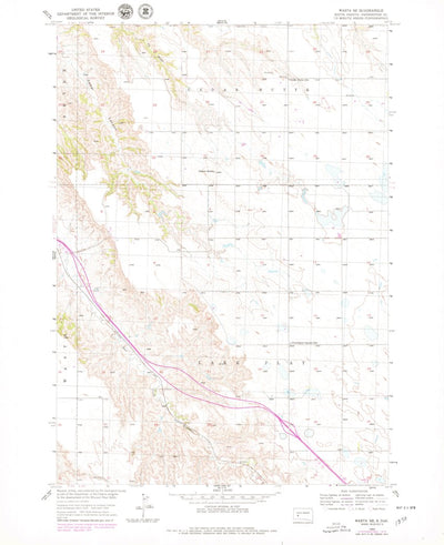 United States Geological Survey Wasta SE, SD (1954, 24000-Scale) digital map