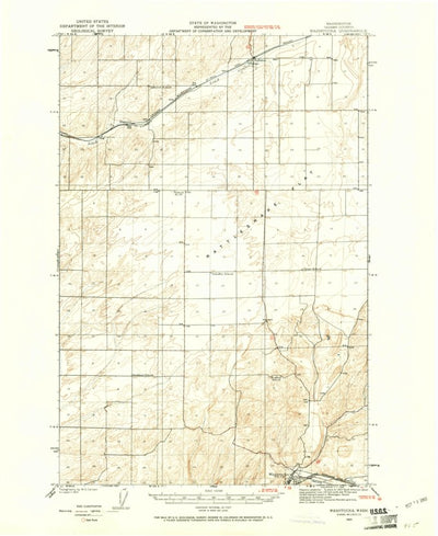 United States Geological Survey Wastucnahtucna, WA (1923, 62500-Scale) digital map
