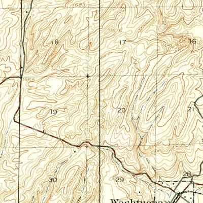 United States Geological Survey Wastucnahtucna, WA (1923, 62500-Scale) digital map