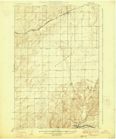 United States Geological Survey Wastucnahtucna, WA (1925, 62500-Scale) digital map