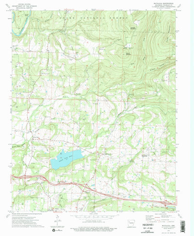 United States Geological Survey Watalula, AR (1973, 24000-Scale) digital map