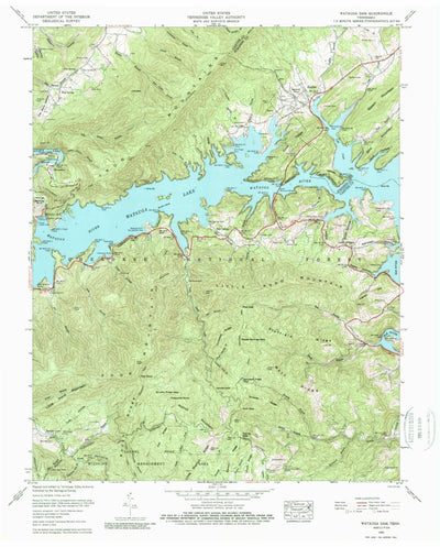 United States Geological Survey Watauga Dam, TN (1960, 24000-Scale) digital map