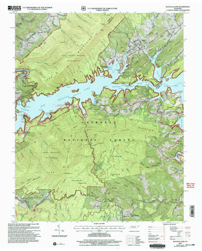 United States Geological Survey Watauga Dam, TN (2003, 24000-Scale) digital map