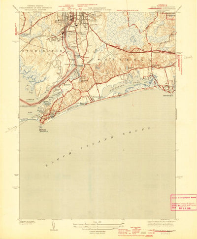 United States Geological Survey Watch Hill, RI-CT-NY (1944, 31680-Scale) digital map