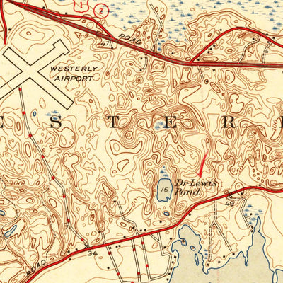 United States Geological Survey Watch Hill, RI-CT-NY (1944, 31680-Scale) digital map