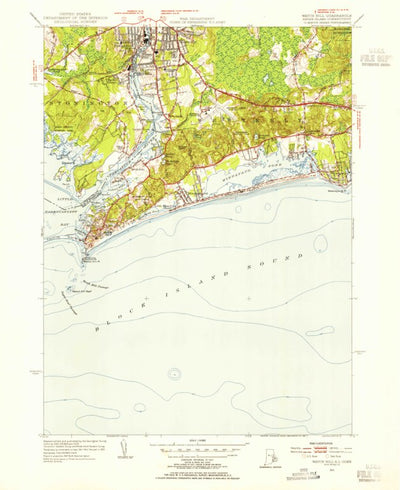 United States Geological Survey Watch Hill, RI-CT-NY (1953, 31680-Scale) digital map