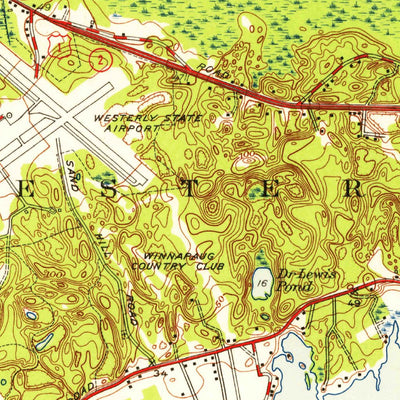 United States Geological Survey Watch Hill, RI-CT-NY (1953, 31680-Scale) digital map