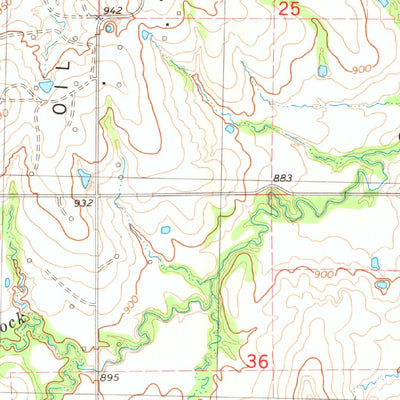 United States Geological Survey Watchorn, OK (1978, 24000-Scale) digital map