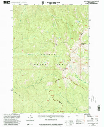 United States Geological Survey Watchtower Peak, ID-MT (1998, 24000-Scale) digital map