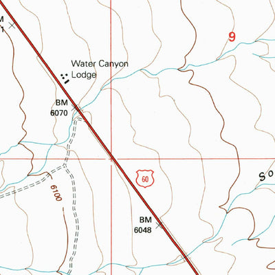 United States Geological Survey Water Canyon, NM (1995, 24000-Scale) digital map