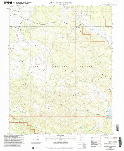 United States Geological Survey Water Canyon Peak, UT (2002, 24000-Scale) digital map
