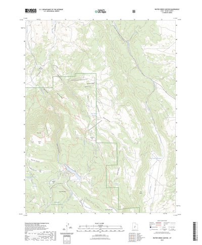 United States Geological Survey Water Creek Canyon, UT (2023, 24000-Scale) digital map