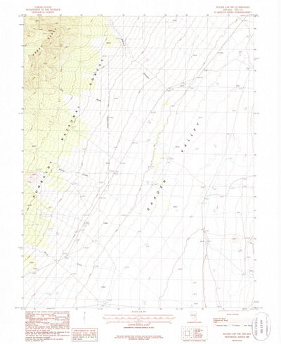United States Geological Survey Water Gap NW, NV (1985, 24000-Scale) digital map