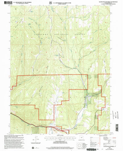 United States Geological Survey Water Hollow Ridge, UT (2001, 24000-Scale) digital map