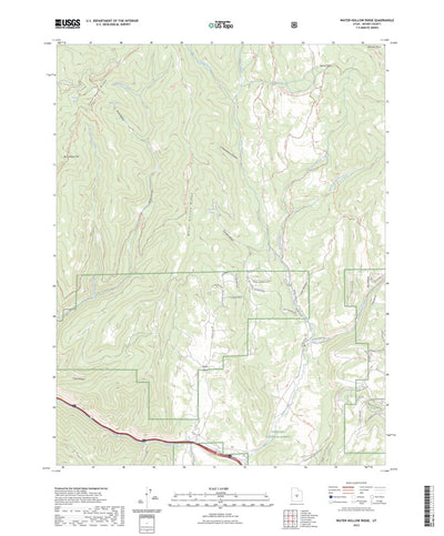 United States Geological Survey Water Hollow Ridge, UT (2023, 24000-Scale) digital map