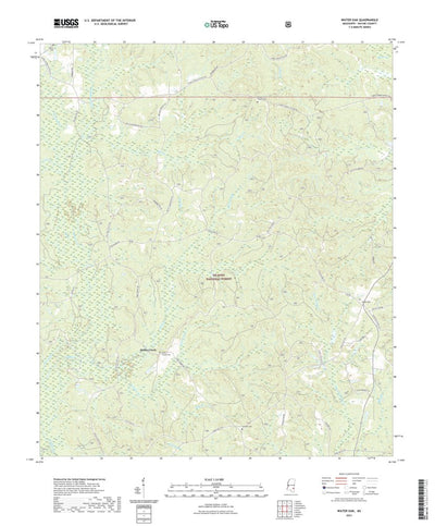 United States Geological Survey Water Oak, MS (2021, 24000-Scale) digital map