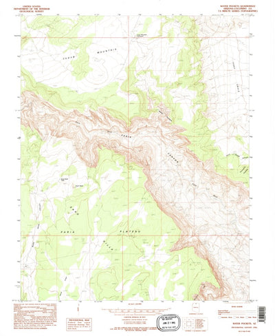 United States Geological Survey Water Pockets, AZ (1985, 24000-Scale) digital map