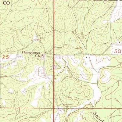 United States Geological Survey Water Valley East, MS (1983, 24000-Scale) digital map