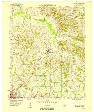 United States Geological Survey Water Valley, KY-TN (1952, 24000-Scale) digital map