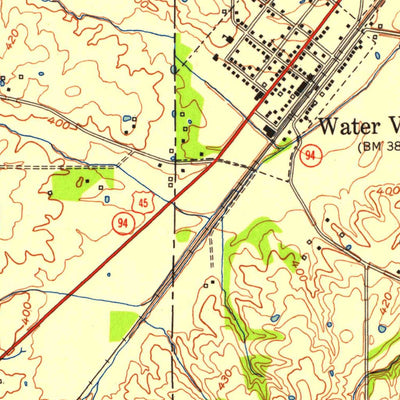United States Geological Survey Water Valley, KY-TN (1952, 24000-Scale) digital map