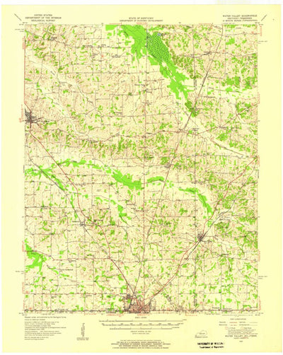 United States Geological Survey Water Valley, KY-TN (1952, 62500-Scale) digital map