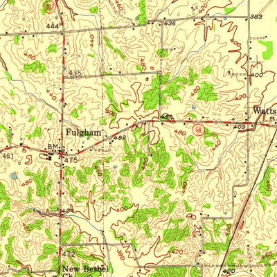 United States Geological Survey Water Valley, KY-TN (1952, 62500-Scale) digital map
