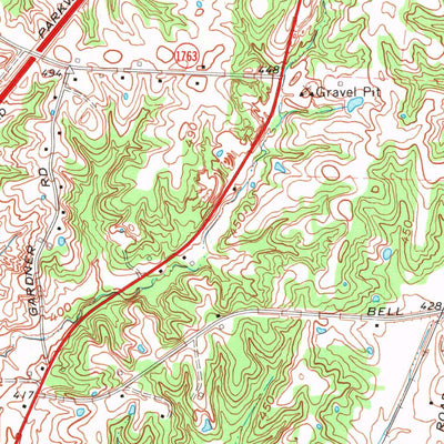 United States Geological Survey Water Valley, KY-TN (1969, 24000-Scale) digital map