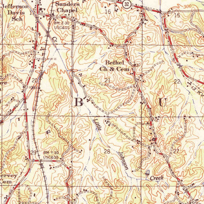 United States Geological Survey Water Valley, MS (1955, 62500-Scale) digital map
