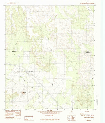 United States Geological Survey Water Valley, TX (1984, 24000-Scale) digital map