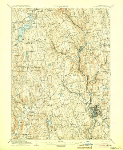 United States Geological Survey Waterbury, CT (1904, 62500-Scale) digital map