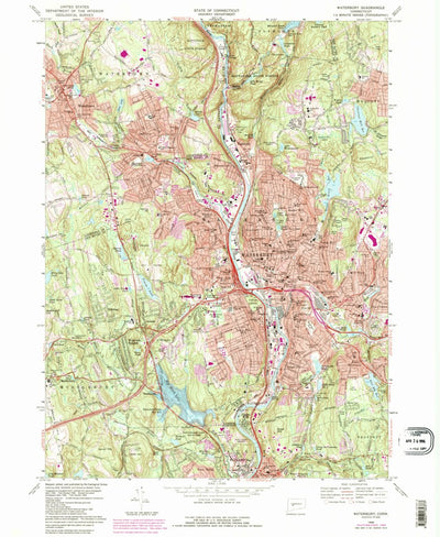 United States Geological Survey Waterbury, CT (1968, 24000-Scale) digital map