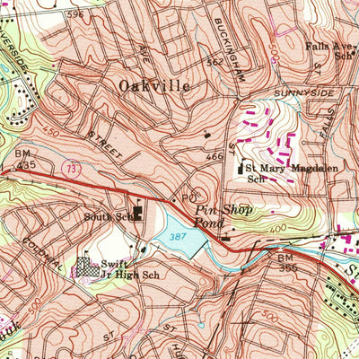 United States Geological Survey Waterbury, CT (1968, 24000-Scale) digital map