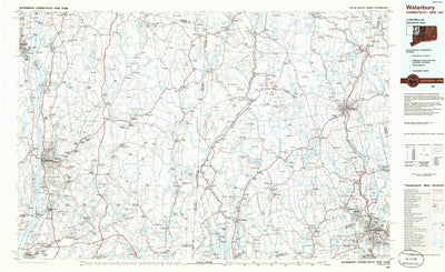 United States Geological Survey Waterbury, CT-NY (1985, 100000-Scale) digital map