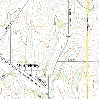 United States Geological Survey Waterbury, NE (2021, 24000-Scale) digital map