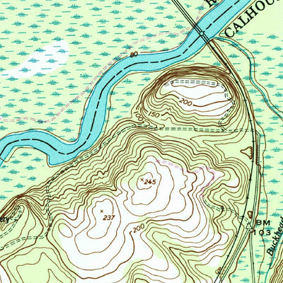 United States Geological Survey Wateree, SC (1953, 24000-Scale) digital map