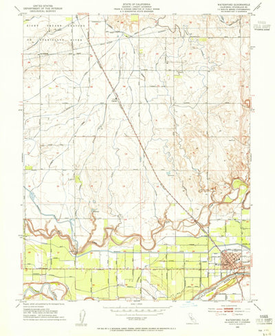 United States Geological Survey Waterford, CA (1953, 24000-Scale) digital map
