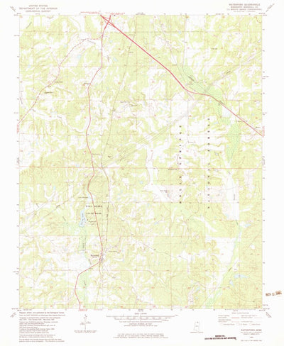 United States Geological Survey Waterford, MS (1982, 24000-Scale) digital map