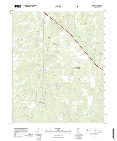 United States Geological Survey Waterford, MS (2021, 24000-Scale) digital map