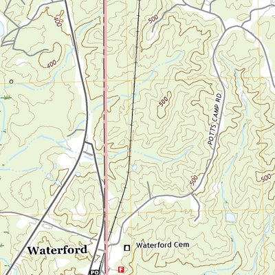 United States Geological Survey Waterford, MS (2021, 24000-Scale) digital map
