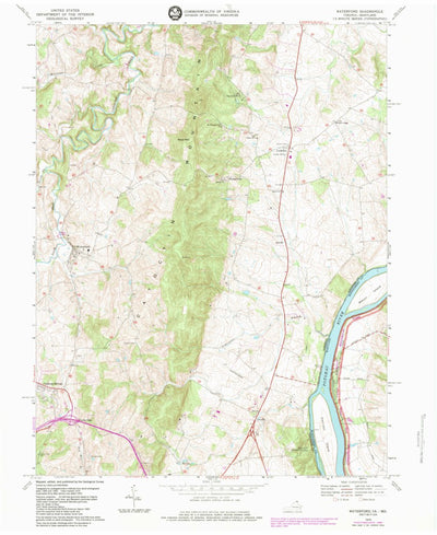 United States Geological Survey Waterford, VA-MD (1970, 24000-Scale) digital map