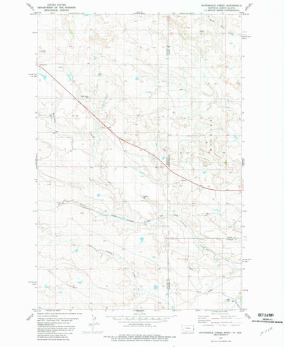 United States Geological Survey Waterhole Creek, MT-ND (1981, 24000-Scale) digital map